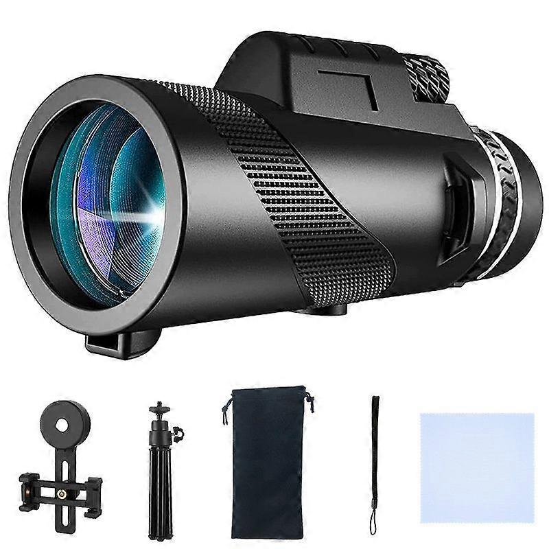 Monocular Telescope, Monoculars for Adults High Powered with Smartphone Holder & Tripod, BAK-4 Prism Monocular for Stargazing Hunting Wildlife Bird Wa