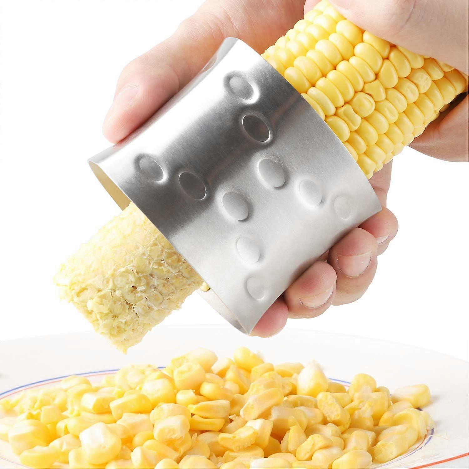 Speedy Corn Kernel Collector, Stainless Steel Corn Cob Stripper Tool With Environmental Protection And Health Benefits, Perfectly Contoured Cob