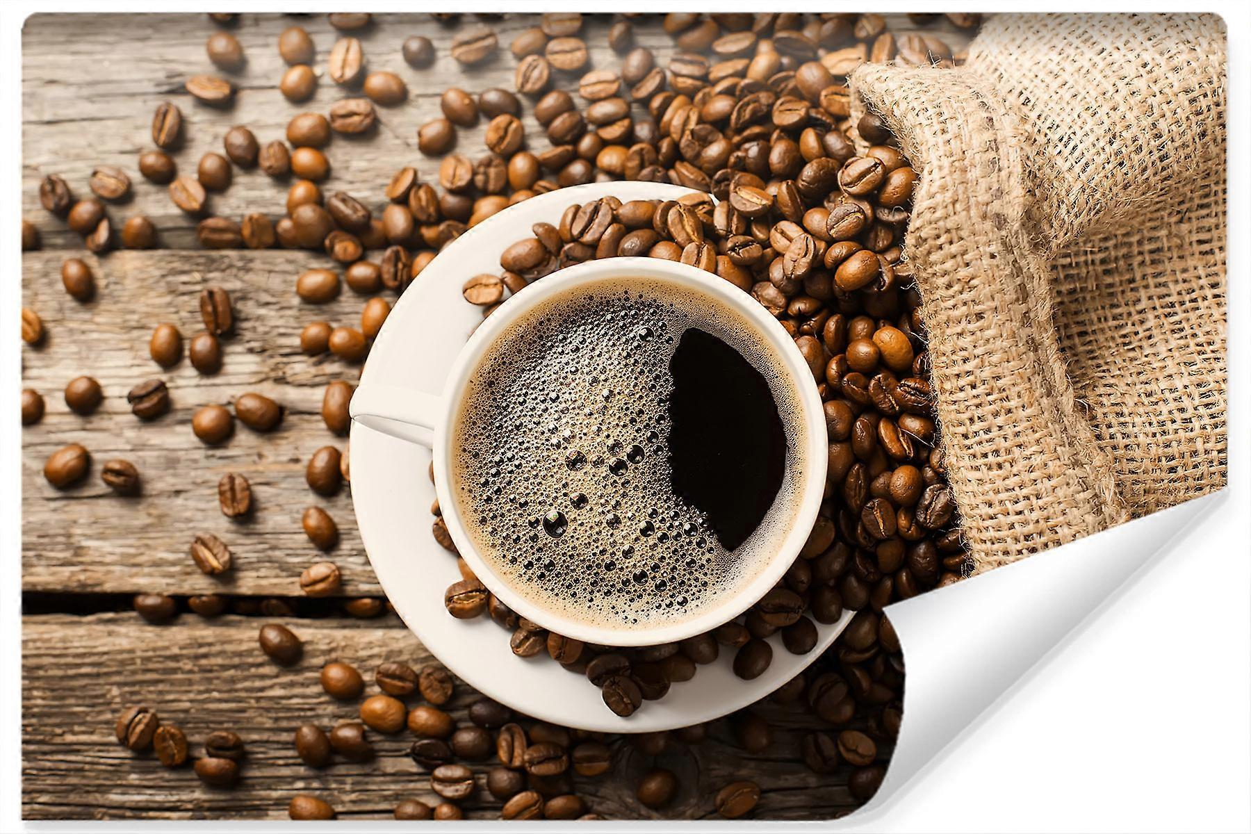 Väggmålning Kaffeplankor Kopp För Kök Matsal