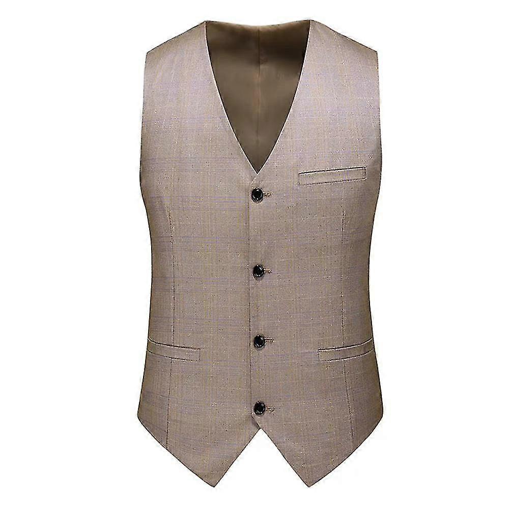 Plus Size Herren Einfache Single Breasted Slim Fit Weste Weste Formale Hochzeitsfeier