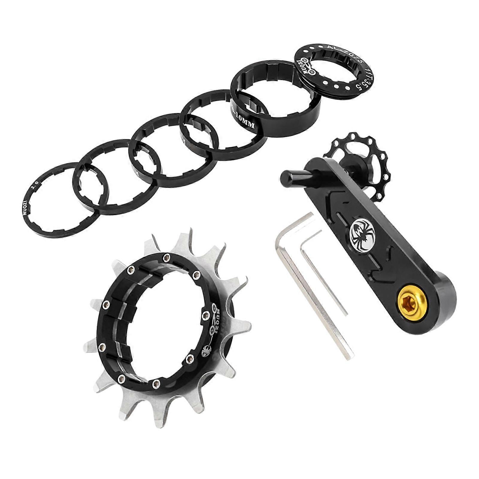 אופניים יחיד קלטת גלגל שיניים סט MTB אופניים שרשרת מותחן גלגל שיניים המרה