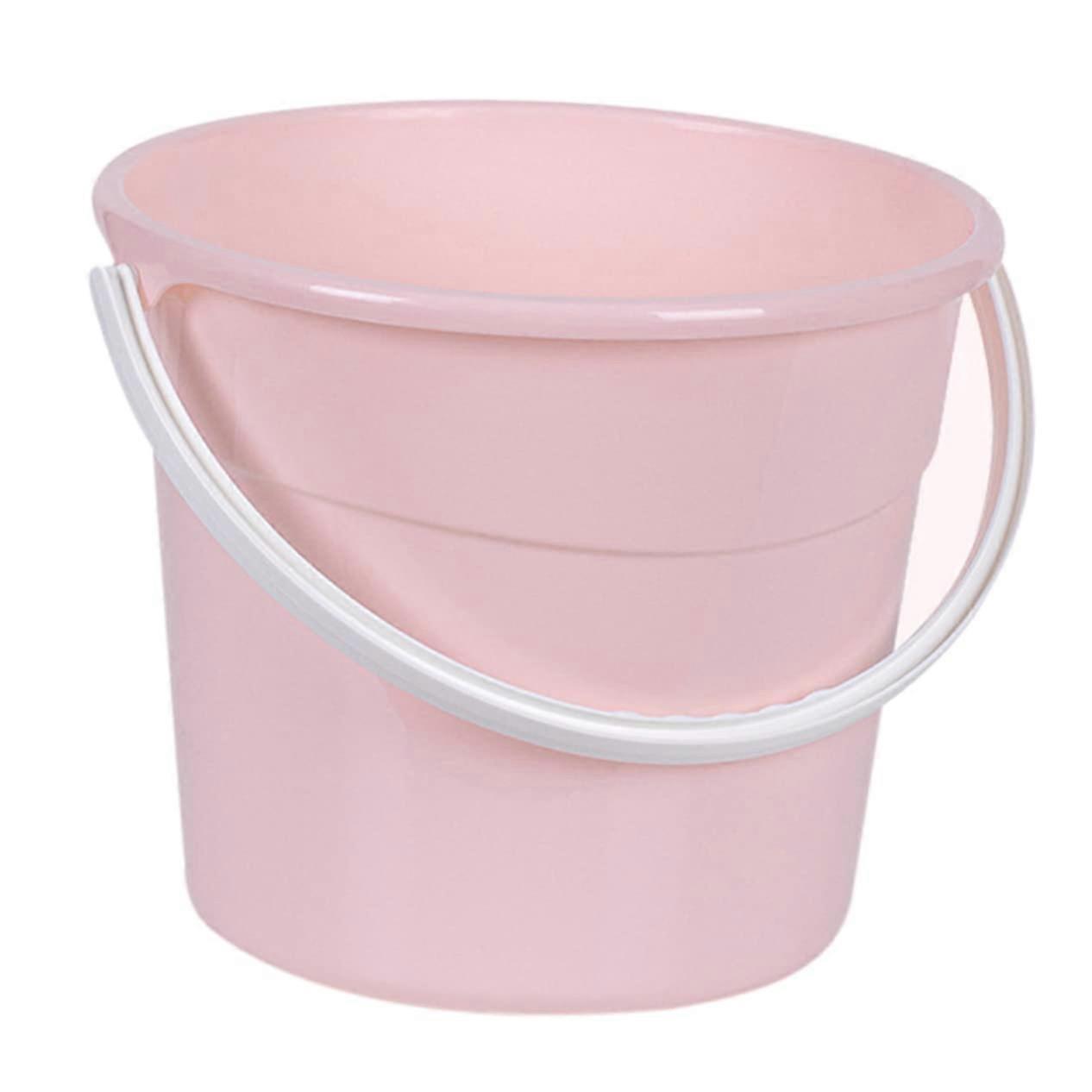 HeavyDuty Cleaning Bucket Round 12.2l Water Storage Bucket Handle Pp Material Pink