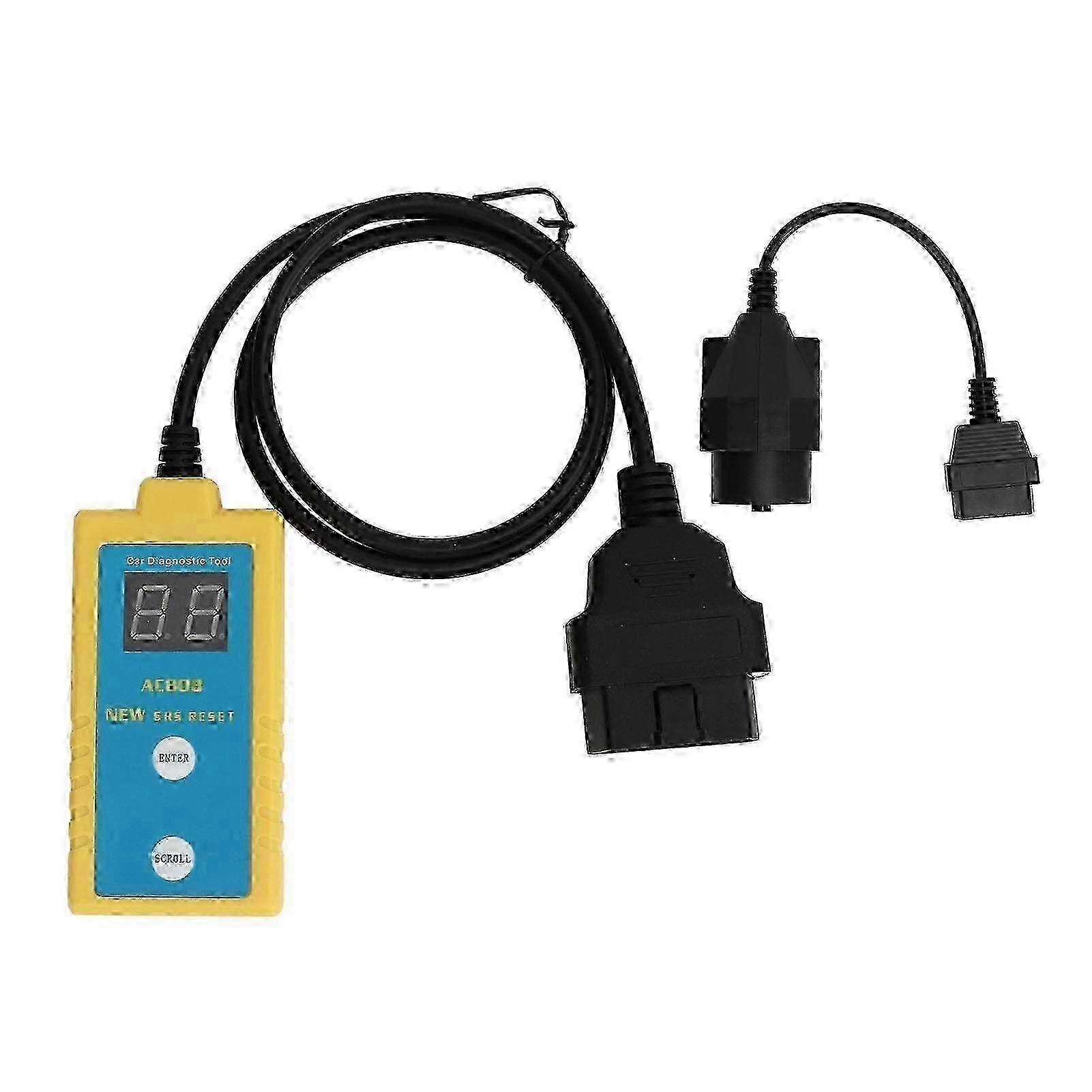 SRS Reset Scanner with 20Pin Cable Accurate LCD Display Diagnostic Repair Tool Fit for E34 E38 Manufactured Between 1994 and 2003