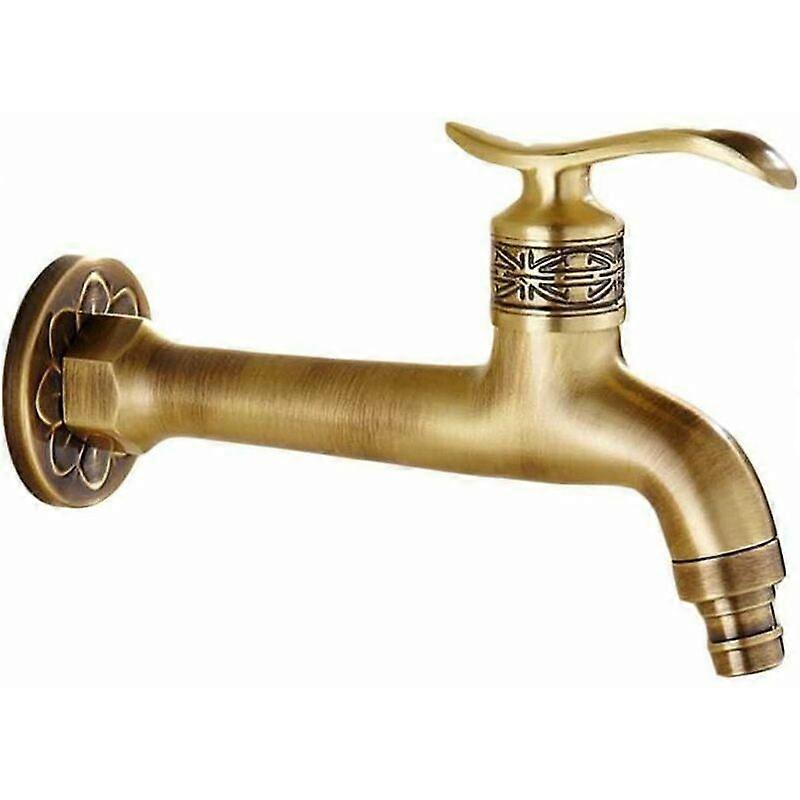 Antique Brass Faucet with Lever Handle (G1/2 Connection)