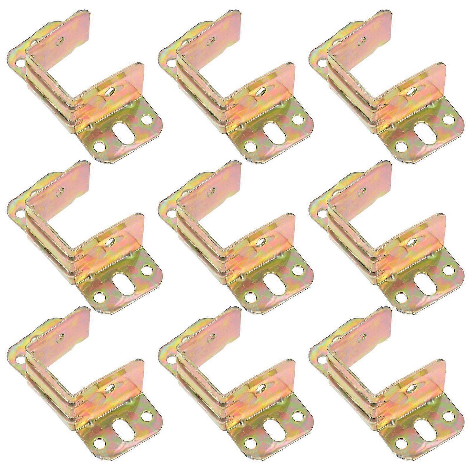 10Pcs Bed Hinge Sturdy Bed Corner Furniture Fixed Bracket Practical Bed Bracket