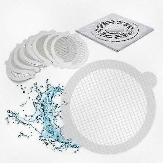 30 Pack of Shower Hair Catchers, Waterproof Adhesive Hair Mesh Stickers for Drain Protection, Prevent Clogs in Showers and Tubs