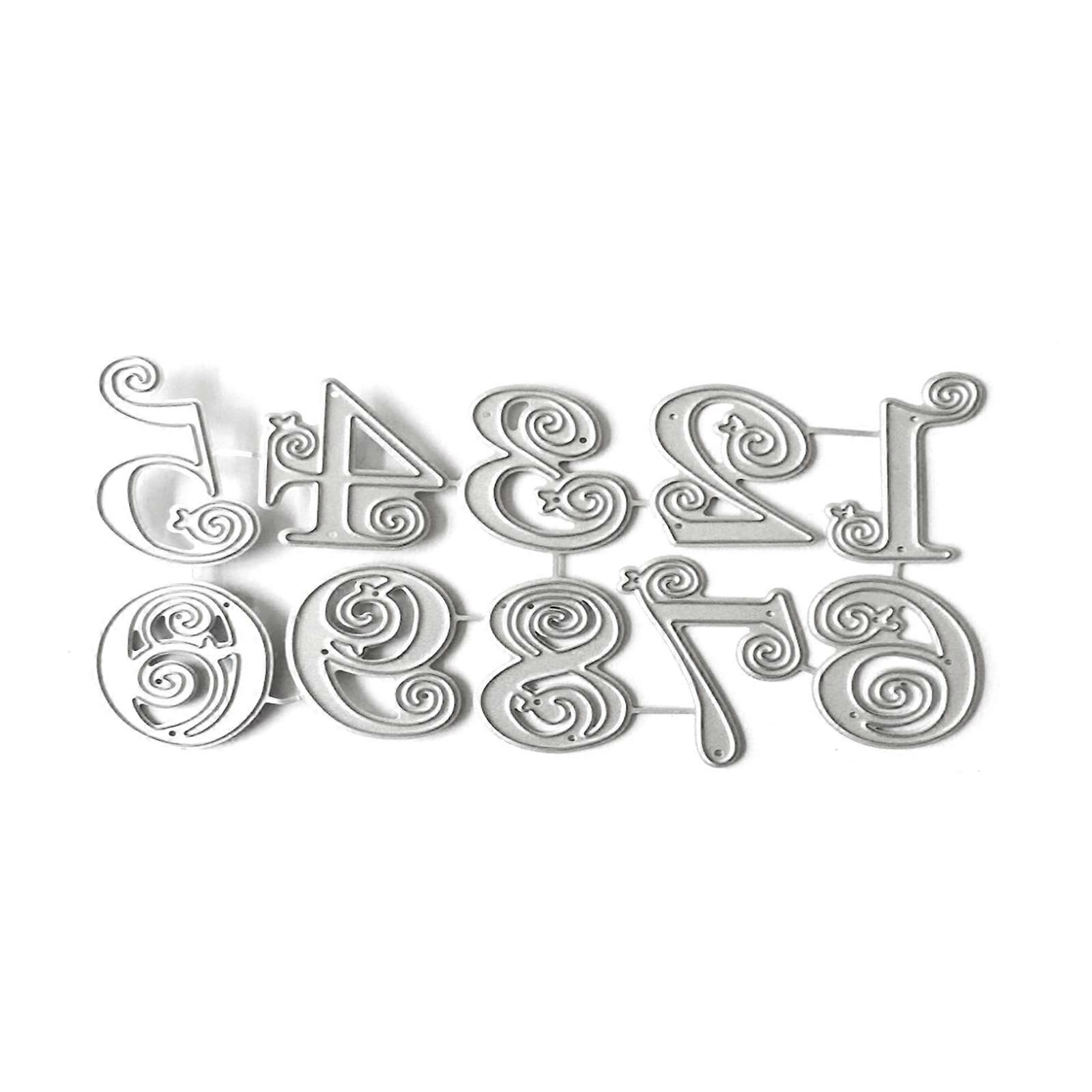 Acier au carbone Découpe Nombre Matrices de découpe Scrapbooking Gaufrage Pochoirs pour Scrapbooking Carterie Emballage