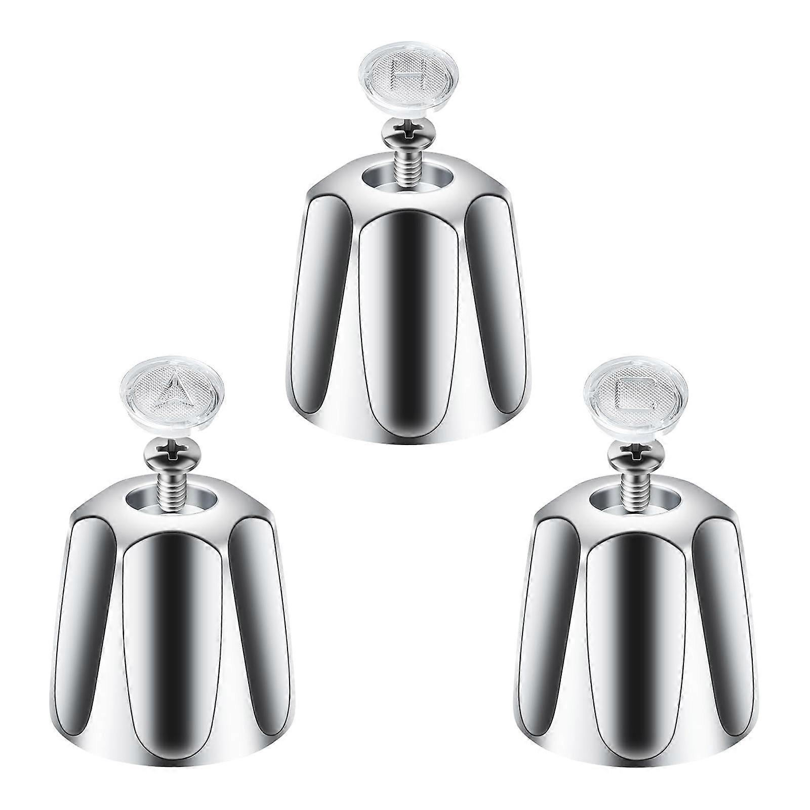 Multipurpose Matte Designs Shower Knob Replacement 3 Pack for Tub and Shower Faucets With 12 Tooth Splines Daily Use