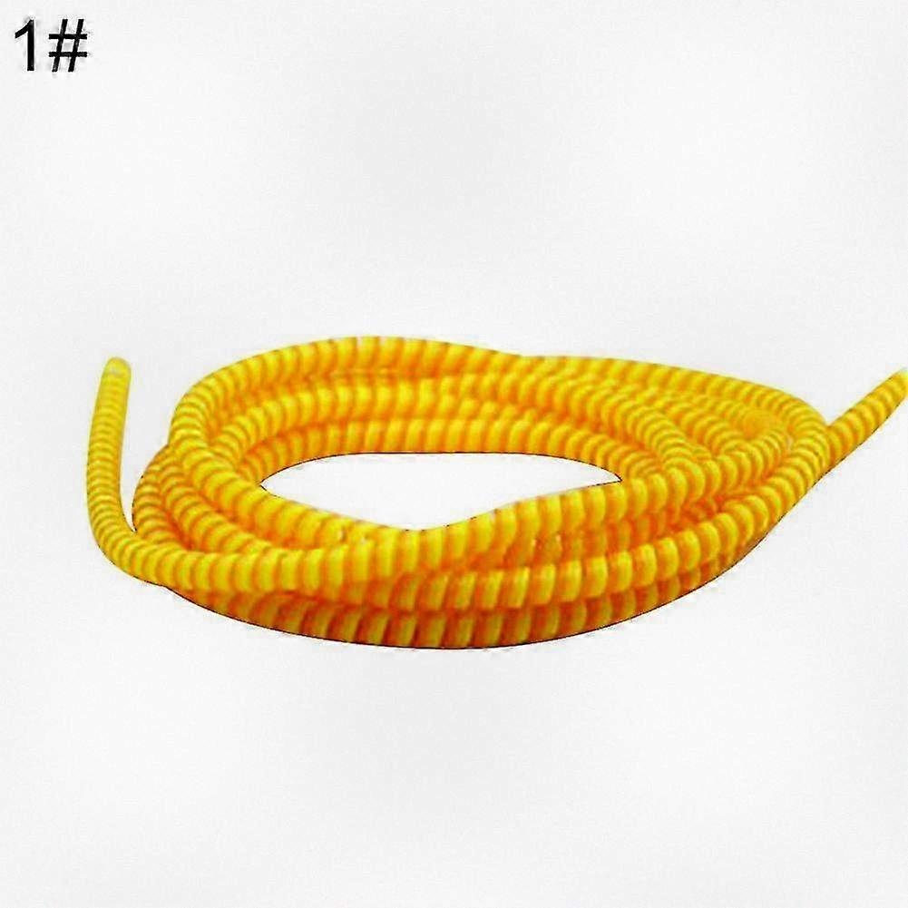 1.4m Spiral USB Charge Cord Earphone Cable Protector Saver Cover Wire Winder Suitable for Various Devices