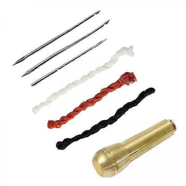6xQuick Sewing Awl Leather Canvas Repair Stitcher Kit 3 3 Color Thread