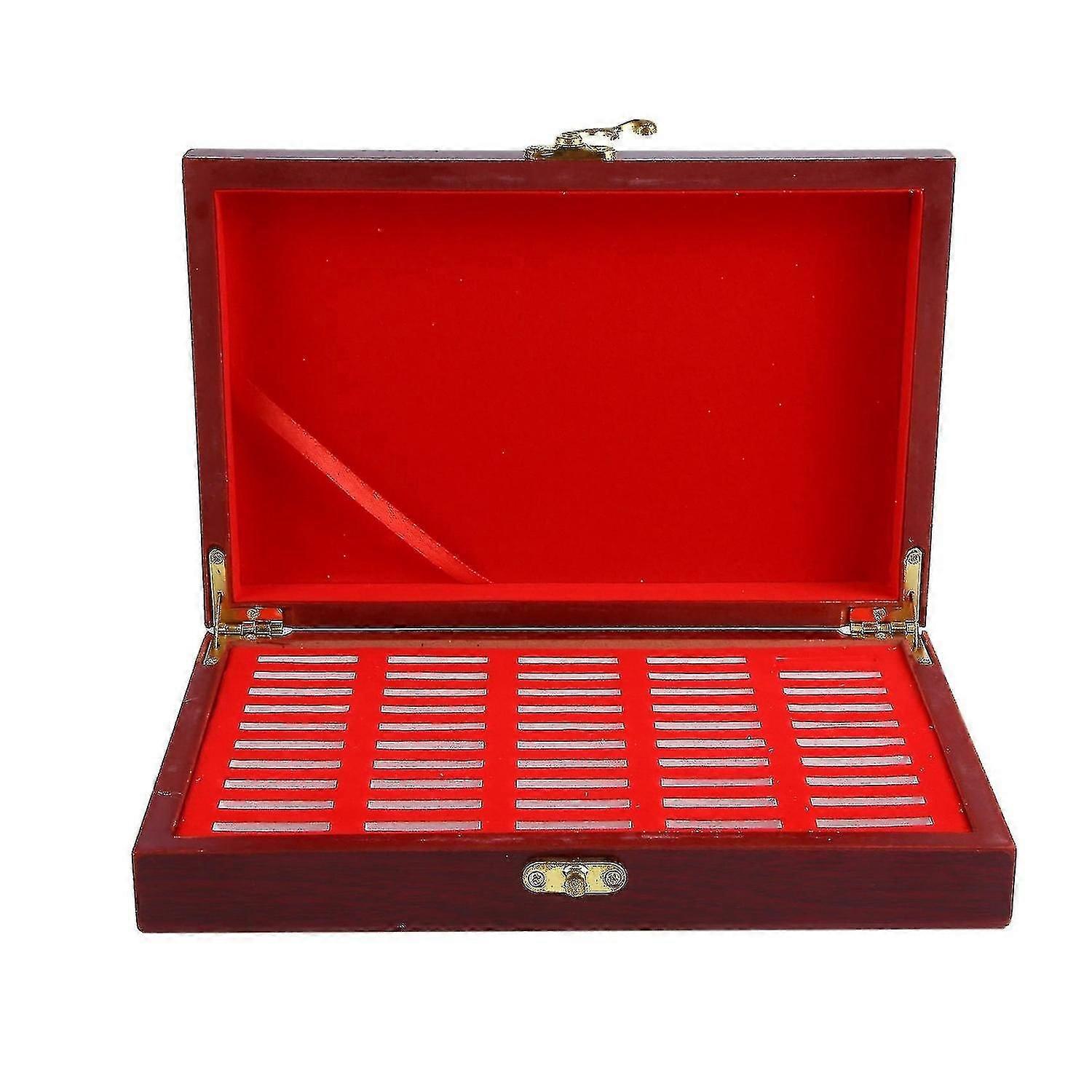 50 wooden coins and souvenir collection box