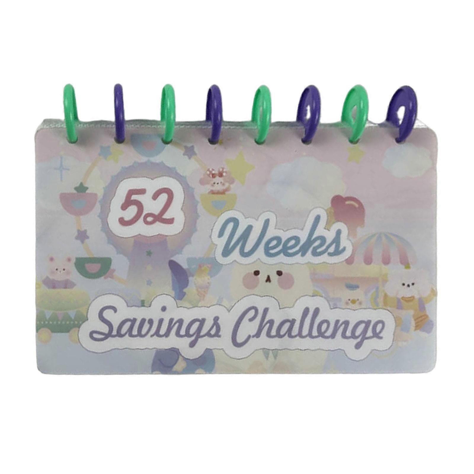52 Week Savings Challenge Budget Book Binder Fun Saving Money Budgets Planner Cash Envelope Wallet Notebook for Couple Purple