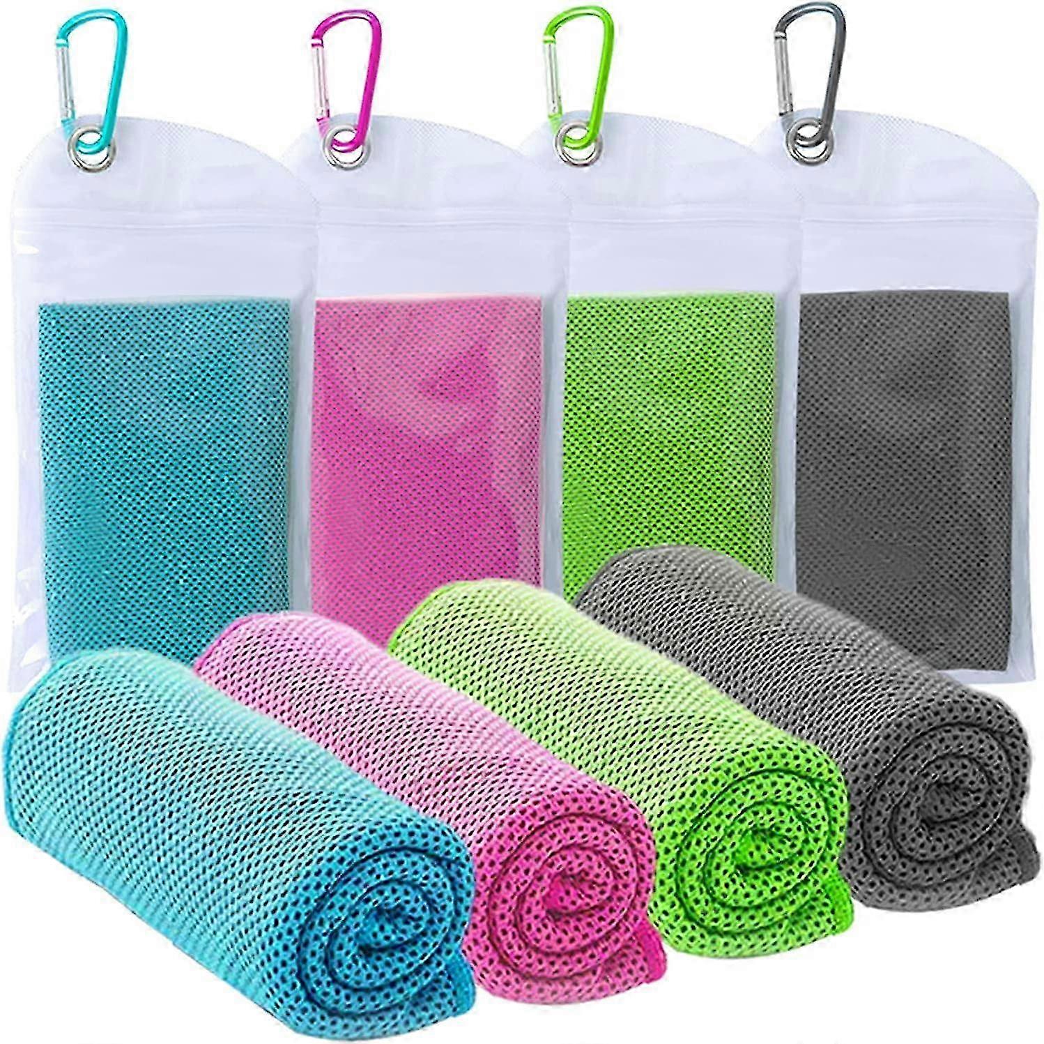 Jäähdytyspyyhe, jääpyyhe, hengittävä mikrokuitu joogaan, kuntosalille, urheiluun - 8 kpl värisekoitus