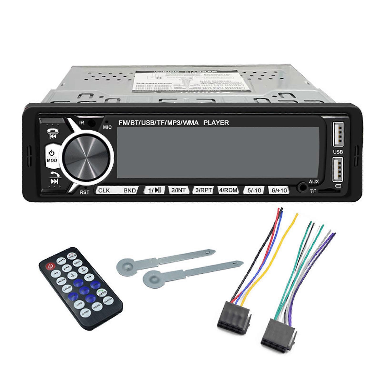 Digital Single DIN Car Stereo Receiver,Wireless HandsFree Calling & Music Streaming FM Radio Stereo USBSD With Aux Input