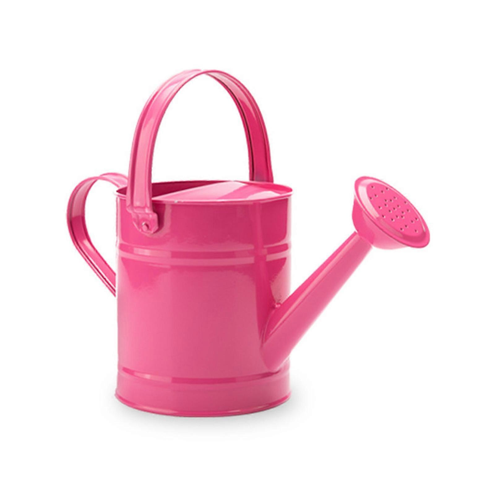 1.5 لتر سعة سقي يمكن للنباتات سقي وعاء سقي البستنة في الهواء الطلق مع مقبض مريح وردي