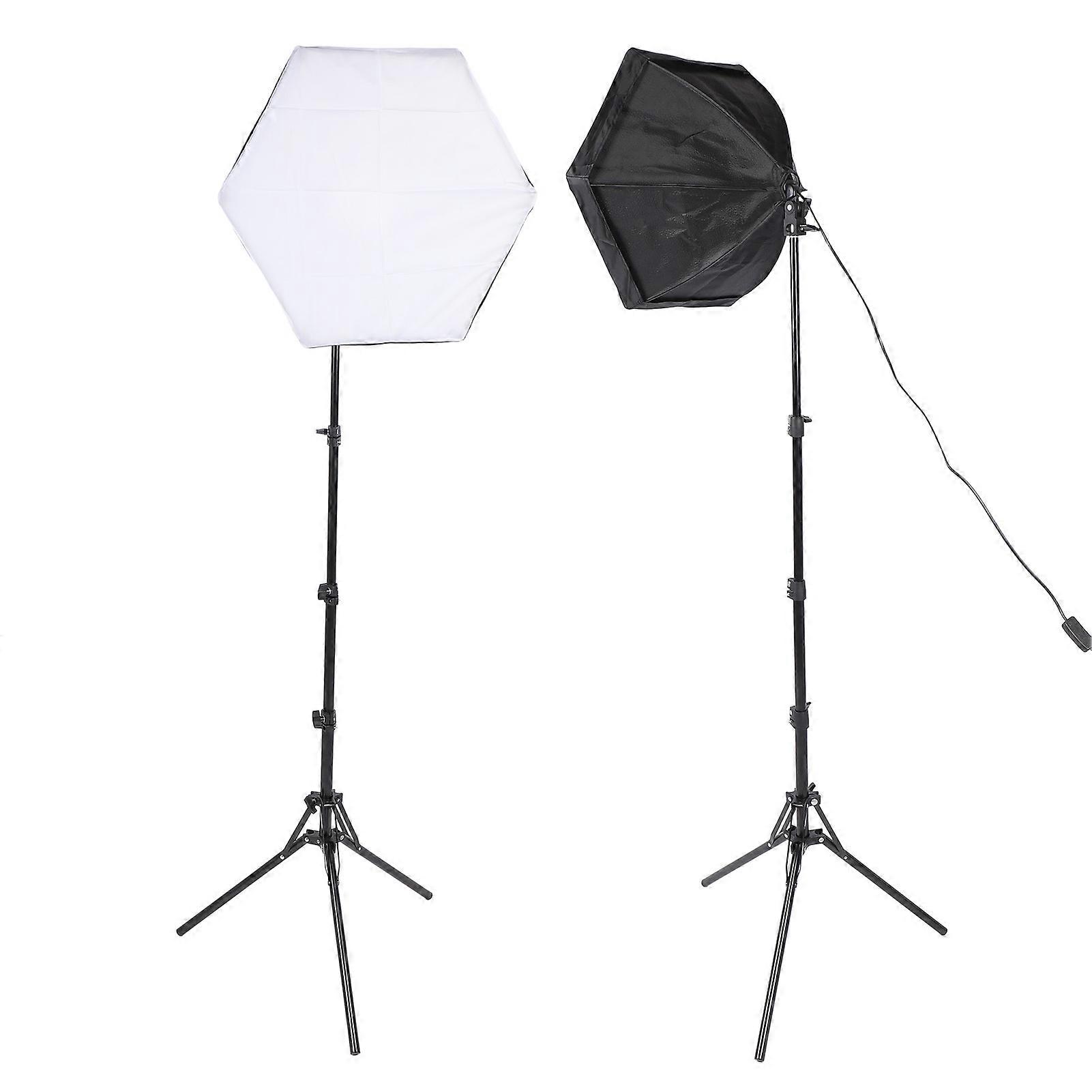 Softbox Lighting Kit Continuous Lighting Kit Professional Foldable Hexagonal Softbox Photography Lighting Kit for Video Recording Live Streaming