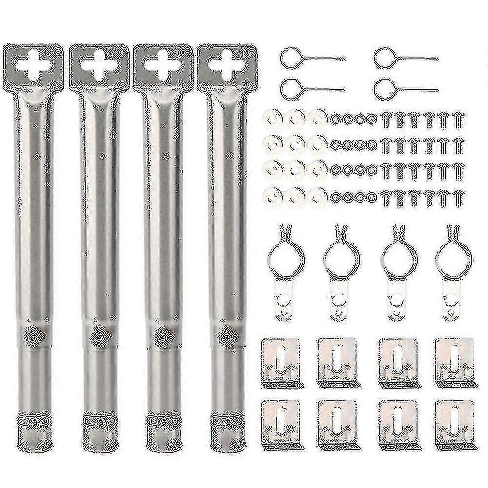 4 قطع عالمي قابل للتعديل الفولاذ المقاوم للصدأ شواء الغاز شواية أنابيب الموقد