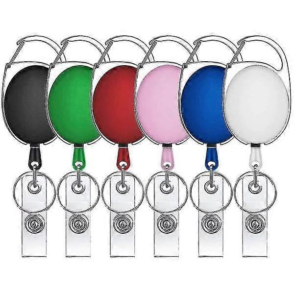 Package with retractable key ring, retractable ID card holder, retractable key tag for ID card holder, card holder, key card