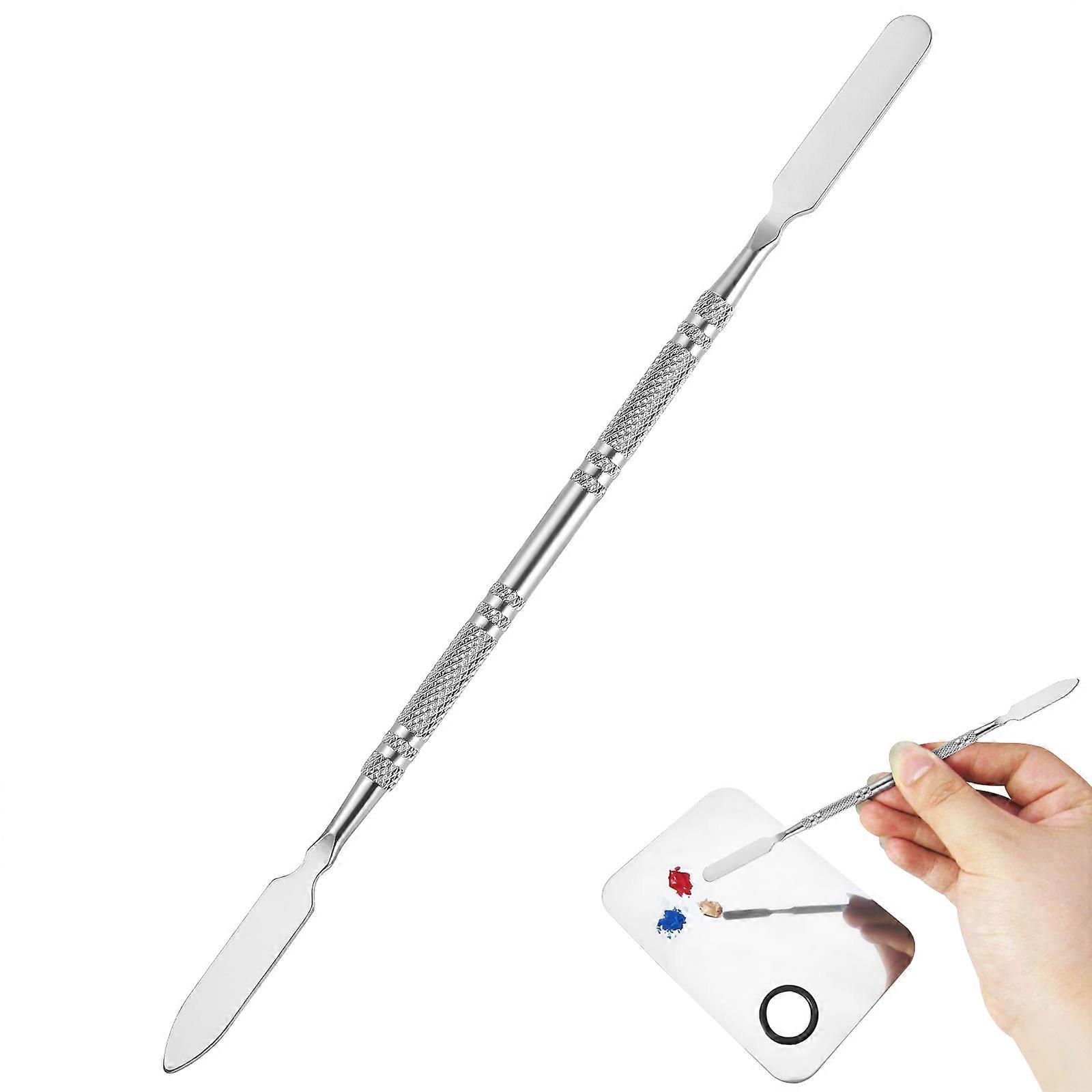 Stainless Steel Makeup Mixing Tray Silver 16.00x0.60x0.60cm for Mixing Concealers 1Pack
