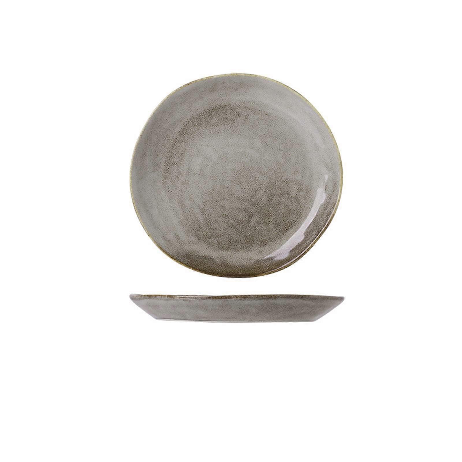 陶瓷餐具 家居盘 米粉碗 鱼盘 瓷灰沙拉寿司餐盘 (颜色:8寸灰盘) 8寸灰盘