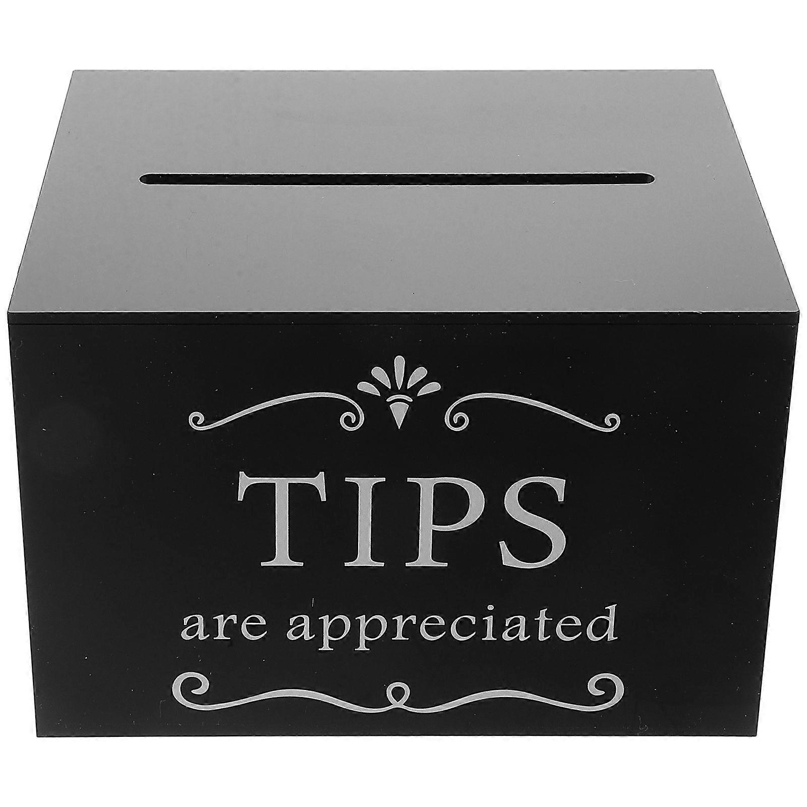 Acrylic Tip Collection Box With Lock Money Storage Container Suggestion Box Raffle Cash Box For Bartender Bars Restaurants