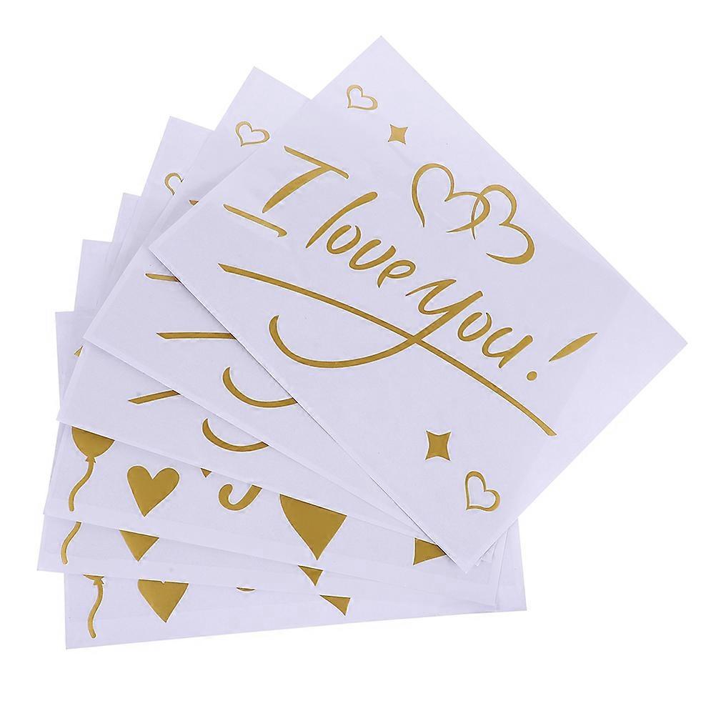 Valentine's Day Wall Decor Romantic Balloon Designed Sticker Assorted Color 29X21X0.1cm Decorative 6Pcs