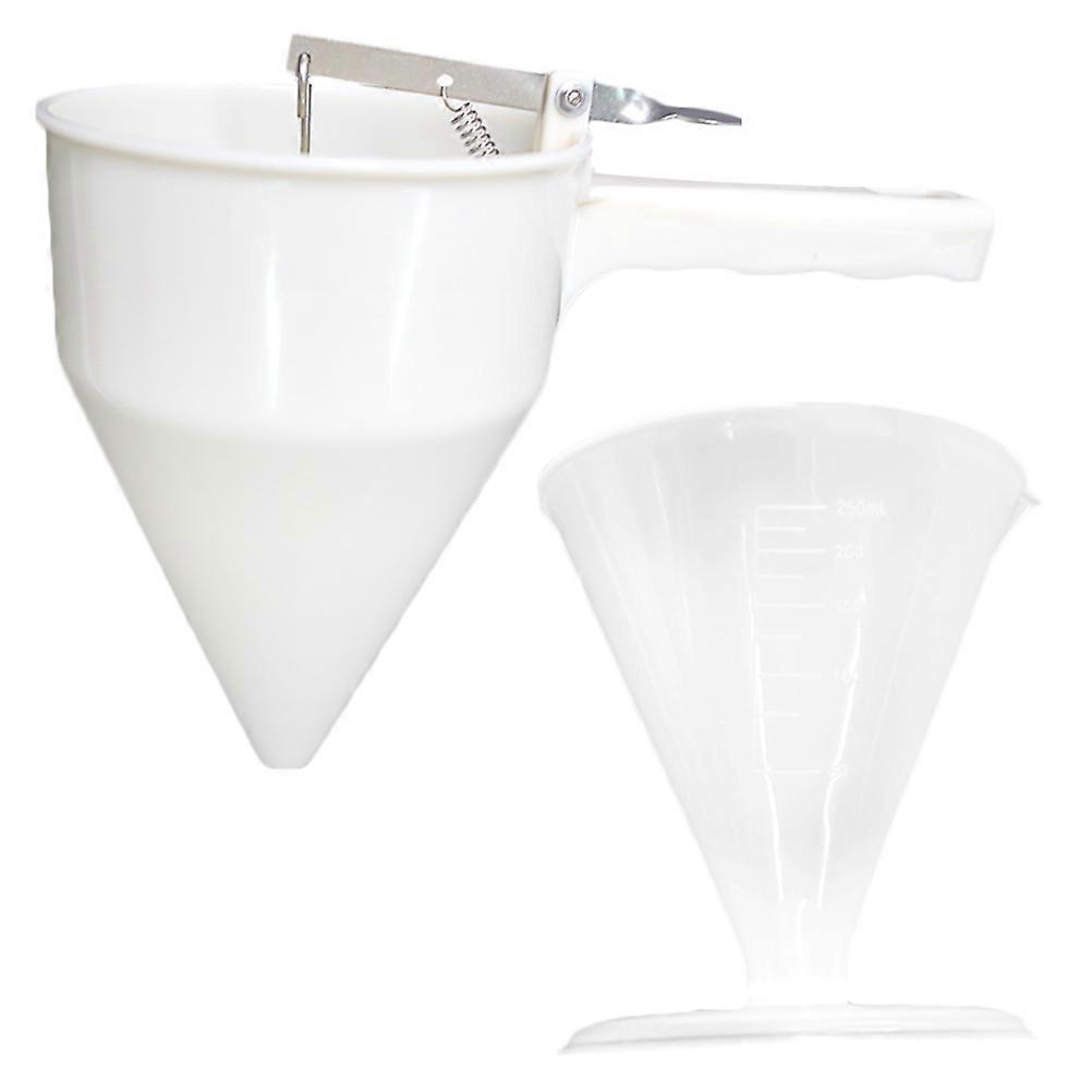 Kitchen Baking Utensil Conical Manual Press Funnel Piston and Spring Design 23x13x13cm Plastic 1 Set