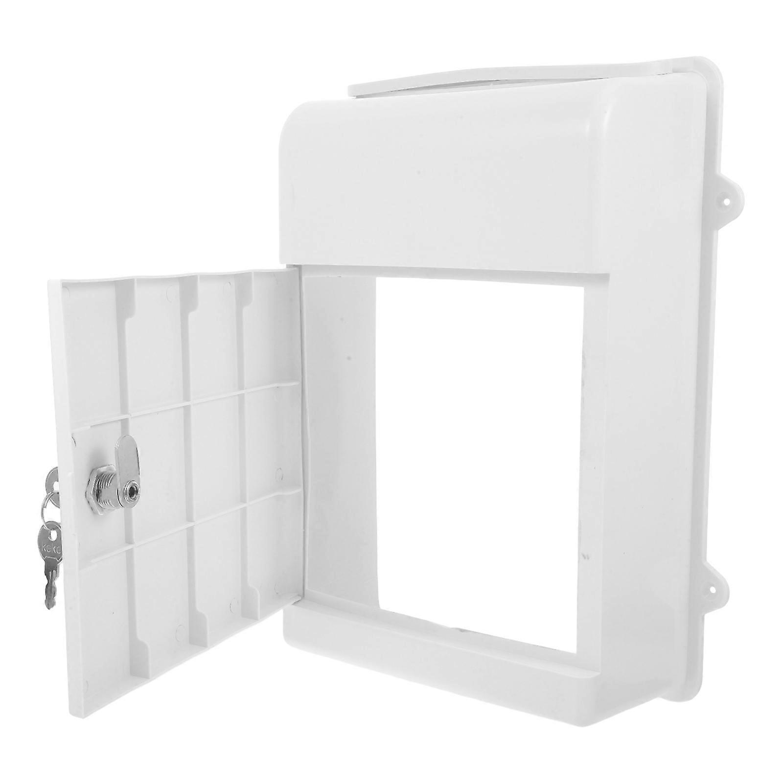 Weatherproof Lockable Mailbox with Key Lock, Wall Mounted Storage Box for Letters, Reports, and Takeaway Items, Secure Charging Device for Home and