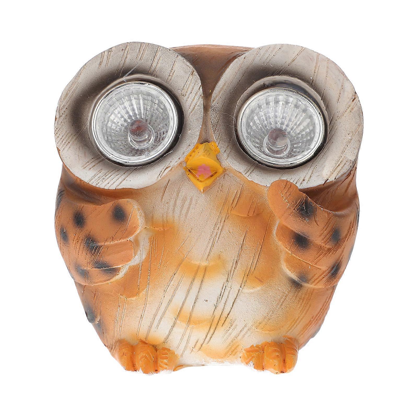Solar Powered Owl Garden Light Cute Outdoor Figurine Decoration for Patios, Backyards and Pathways Easy to Use for Holidays and Festivals