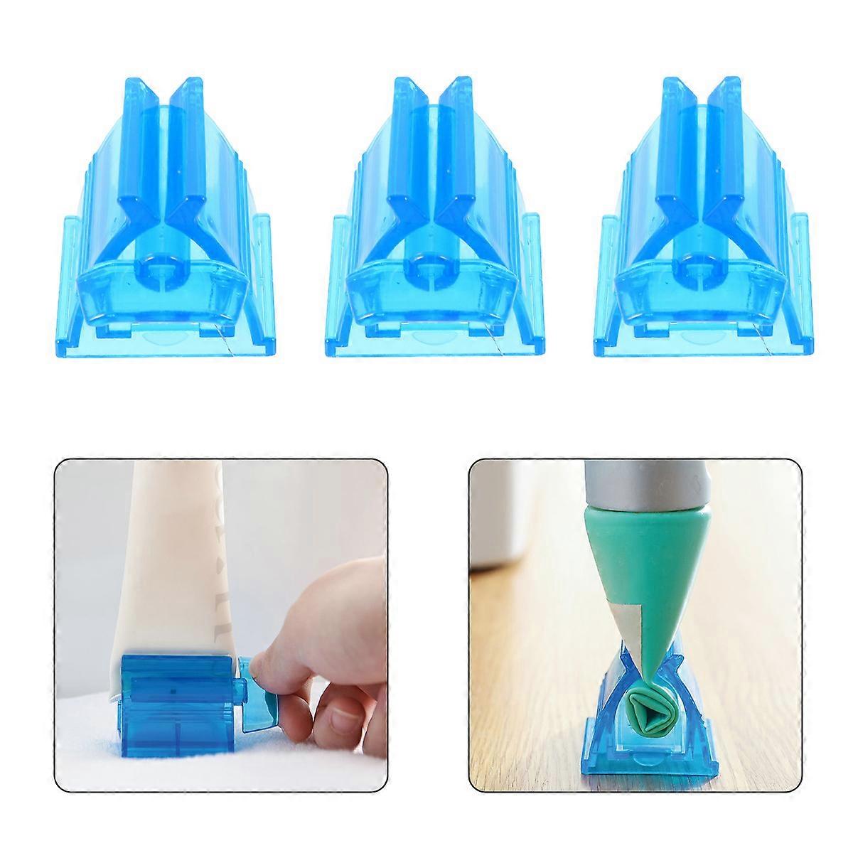3pcs Toothpaste Extruder Plastic Face Cleanser Squeezer Gadget Toothpaste Clamp