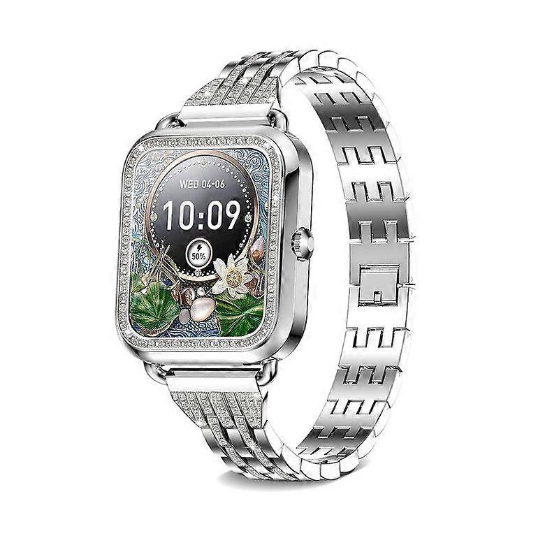 Smartwatch with Phone Function Rhinestones 1.57'' HD  Android/iOS Grey
