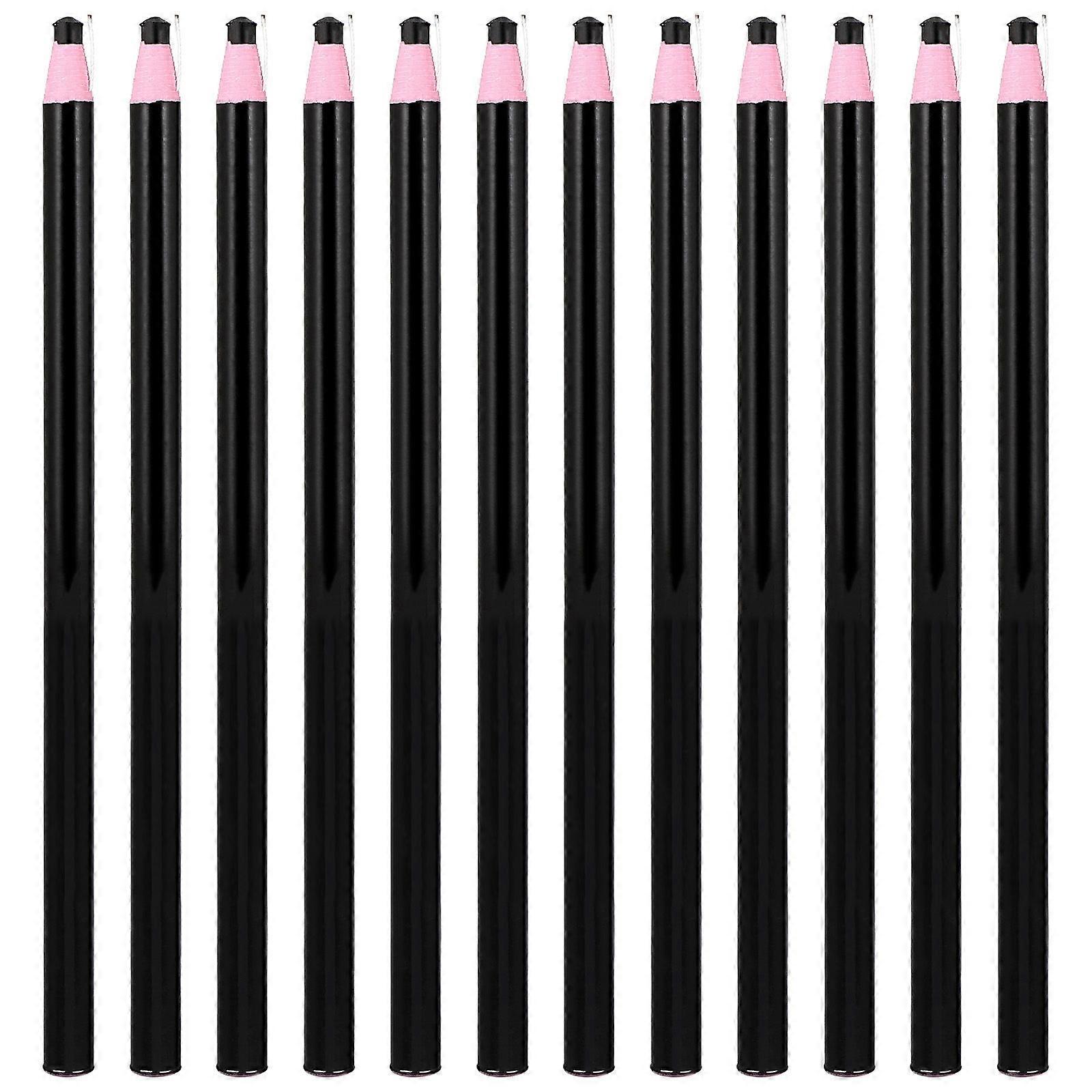 Erasable Pencil Crayons Multi Purpose Crayons for Tailors Sewers No Sharpening Required 12Pcs Black