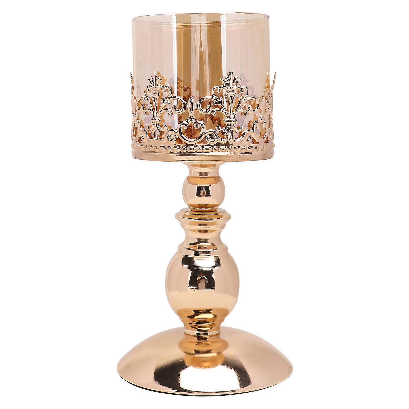 Gold Candles Holder Style for Special Occasions 28X13CM 1Pack