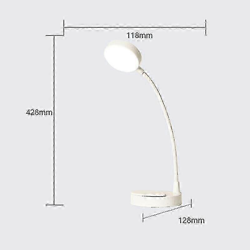Led Tafellamp Make-up Spiegel Led Licht Usb Student Boek Leeslamp Oogbescherming Handy (weiß)