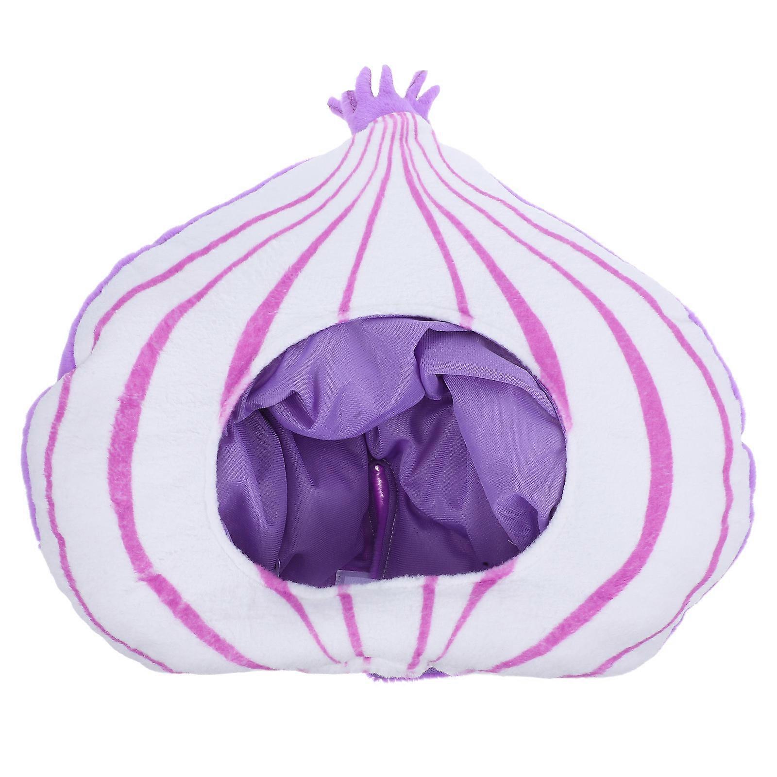 Onion Hat Photo Prop Plush Onion Hat Carnival Events Adorable Design Short Plush Material 40.00X35.00X11.00CM 1Pack