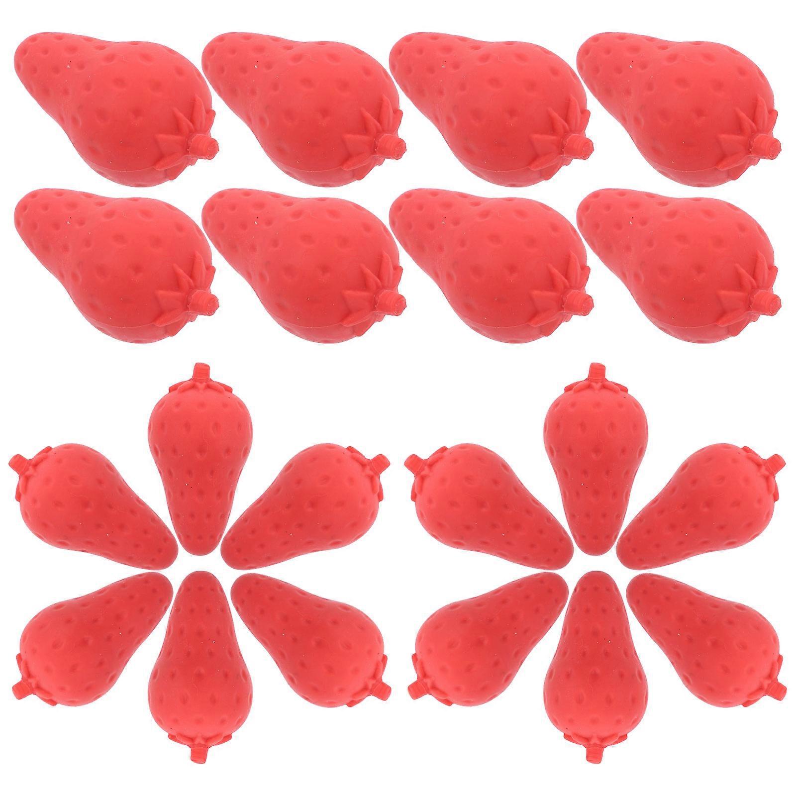 Novelty Erasers For Kids Fun Strawberry Shaped Eraser Rubber 5.5x3cm No Residue 20Pcs