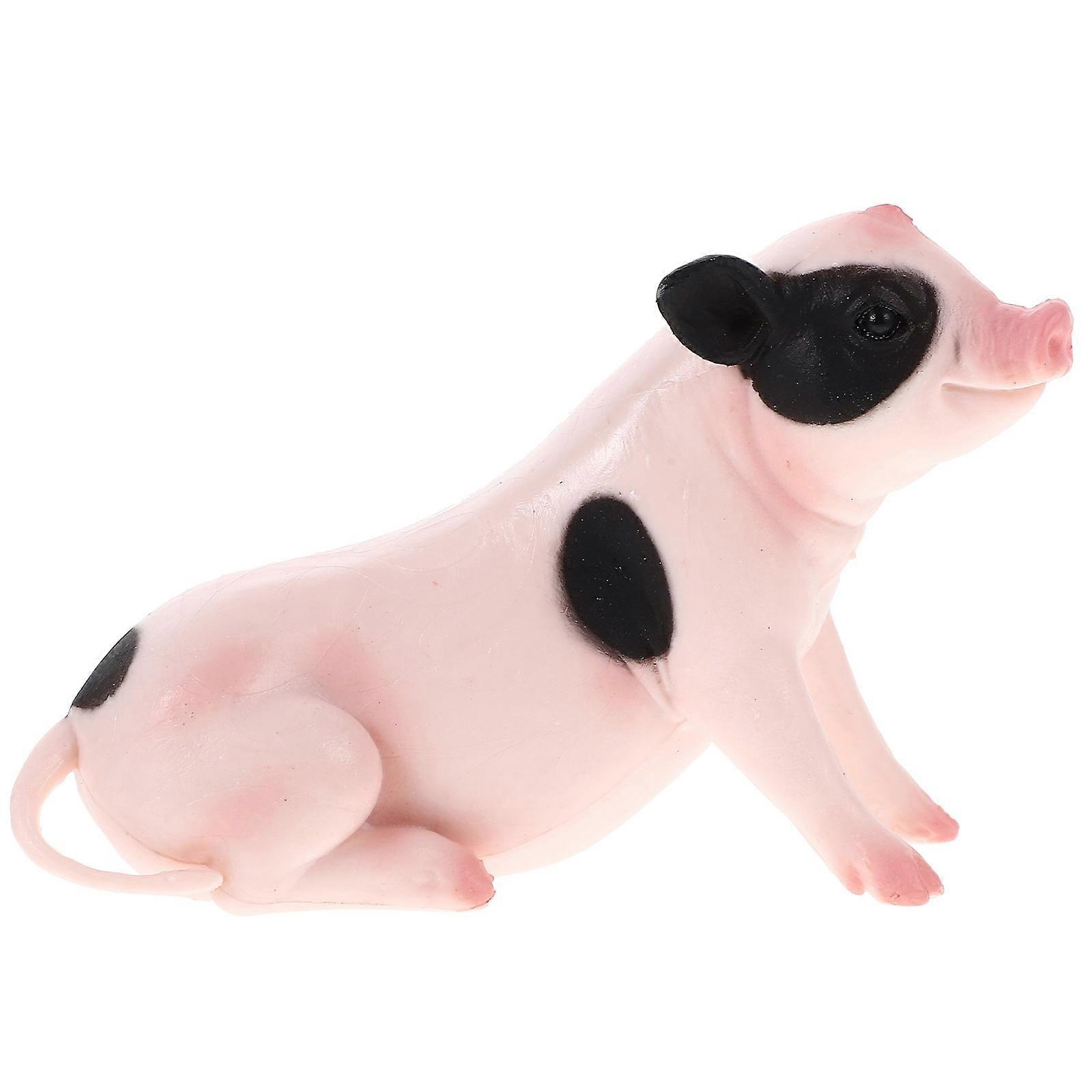 Farm Animal Figures Realistic Simulation Pig Model Nursery Room Plastic 1Set