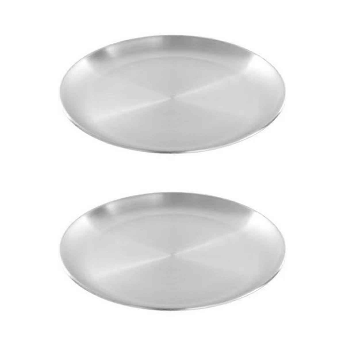 26cm Stainless Steel Bone Spitting Dish Silver Shallow Tray