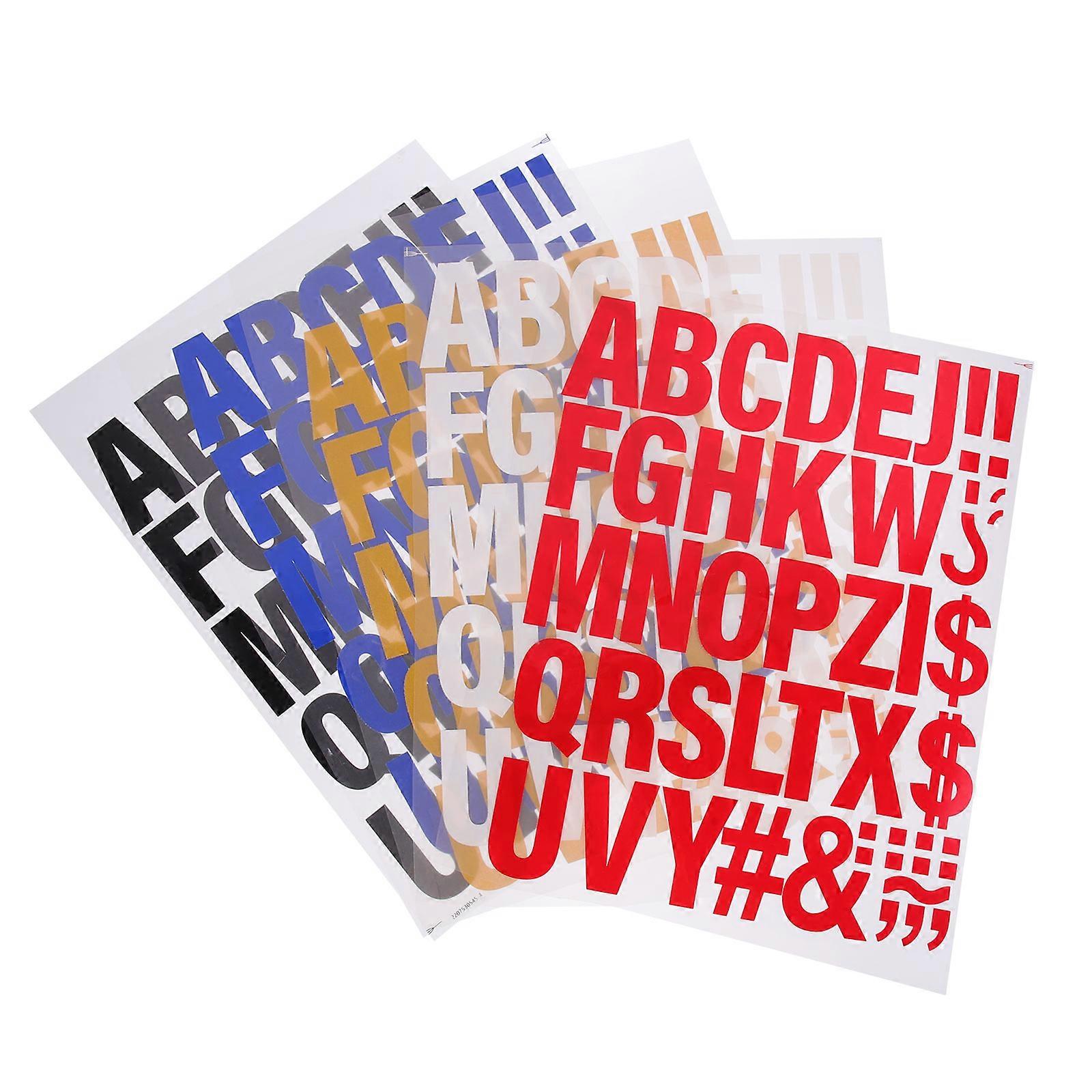 Heat Transfer Letter Patches Diy Decorative Flocking Red 5Pcs For Clothes