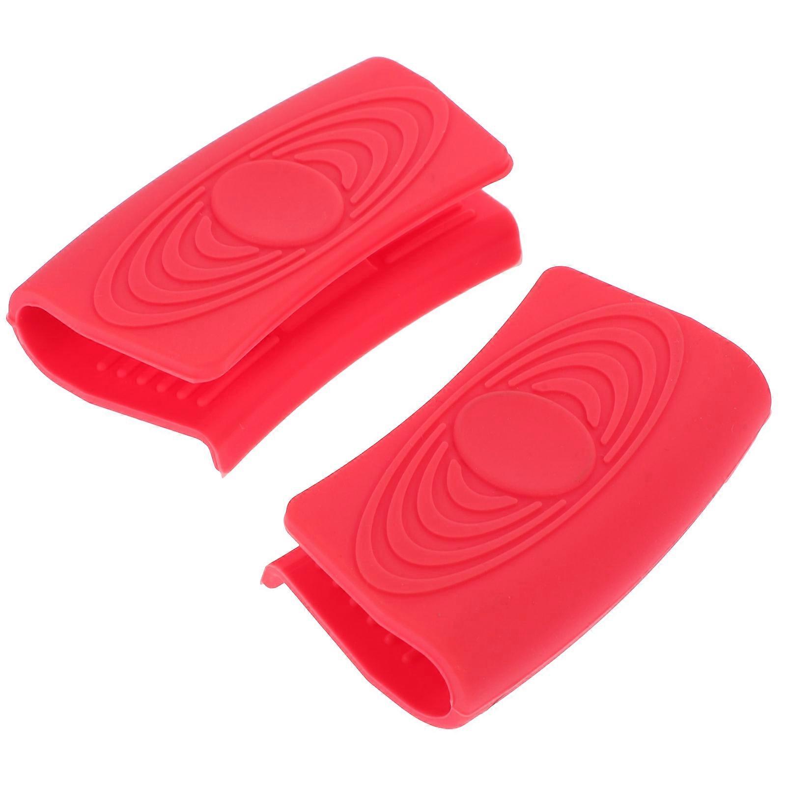 Insulated Pot Handle Cover Silicone Grip Holders for Home Users 2Pcs .00X4.00X2.00cm