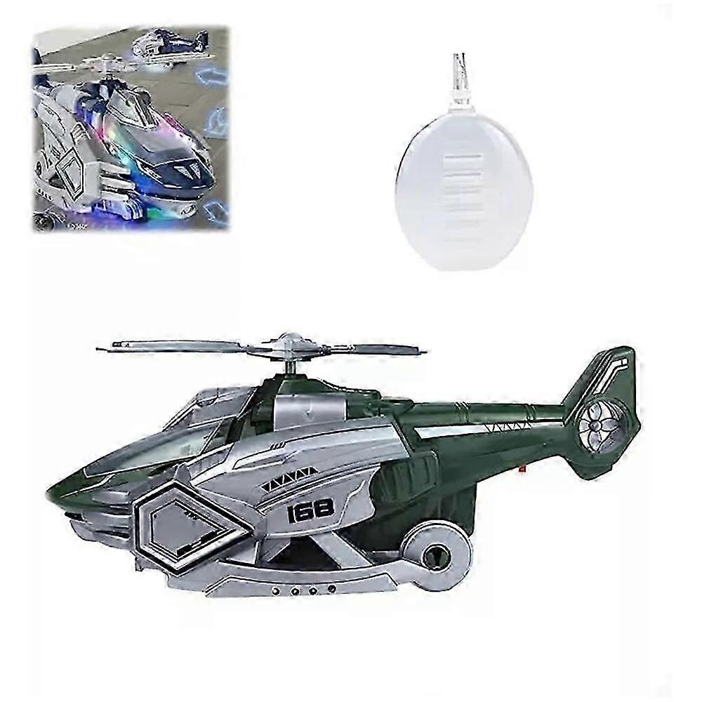 LED Transforming Dinosaur Helicopter Toy,Automatic Transform Cars With Music