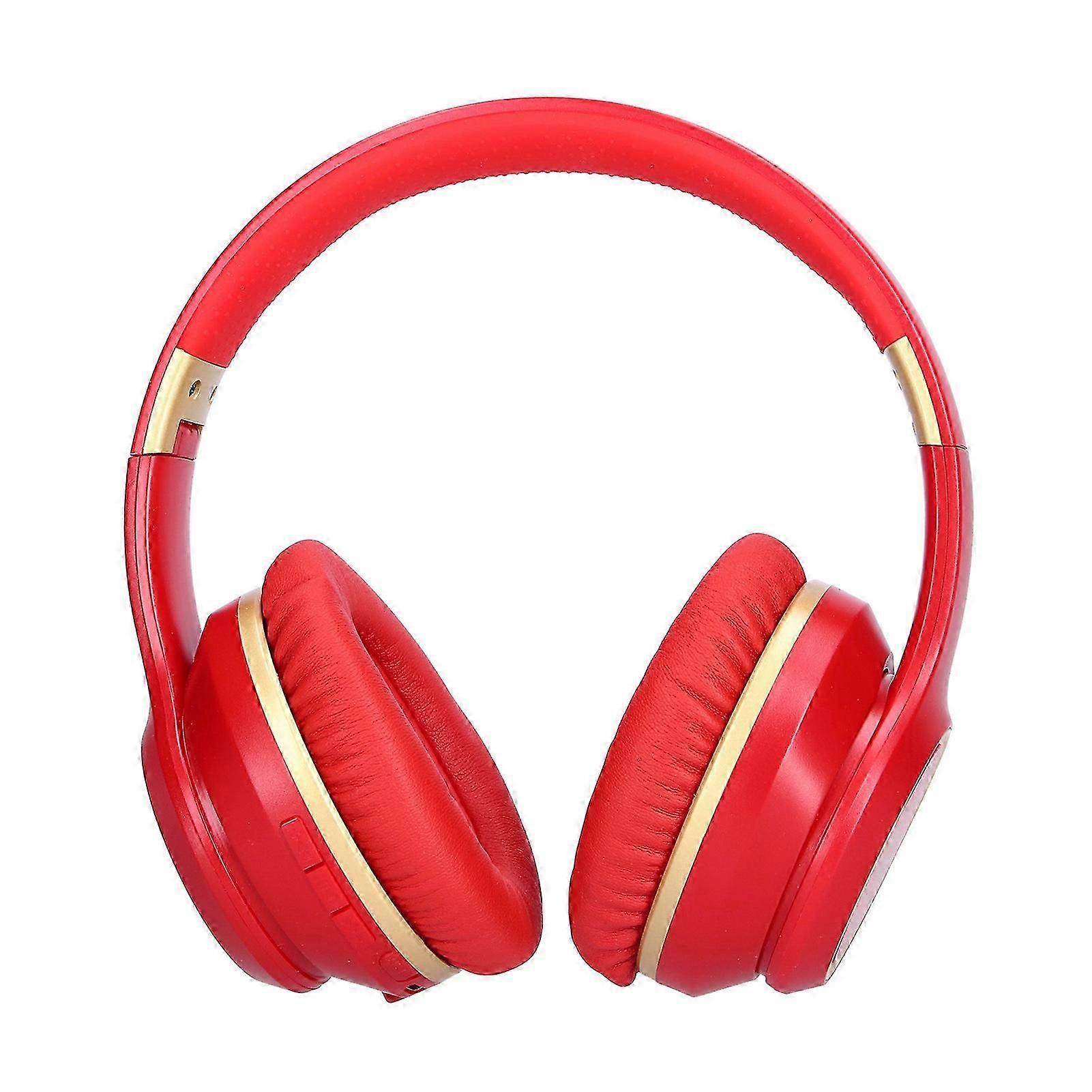 Z100 Wireless Bluetooth 5.0 Headset Foldable Noise Reduction Bluetooth Headset with Microphone for Laptop PC TabletRed