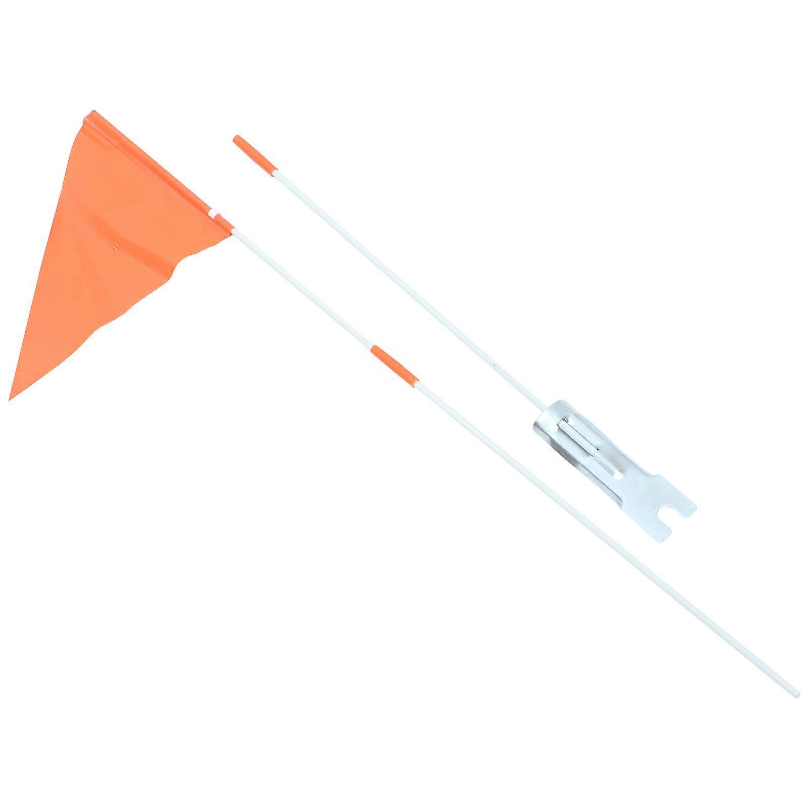 Orange High Visibility Bike Safety Flag with Pole for Bicycles Suitable for All Ages 2 Sets