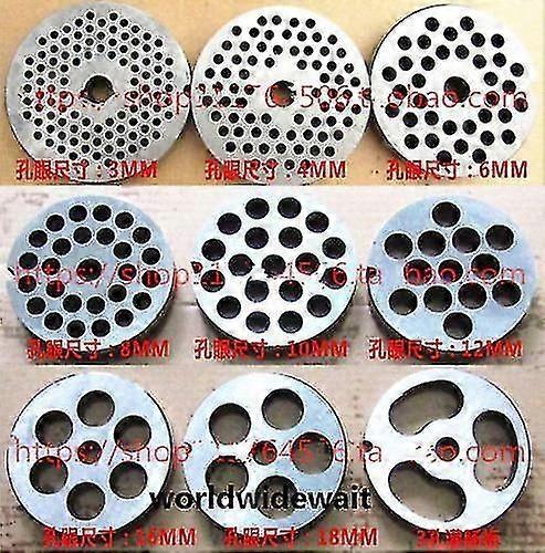 # 12 نوع مفرمة اللحم لوحة 3-18mm سكين الصلب المنغنيز لخلاط الغذاء المروحية