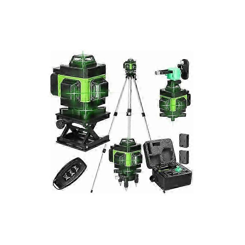 Multifunctional 4D 16 Lines Level Laser Self Leveling Tool for USB Rechargeable Lithium Battery with Tripod