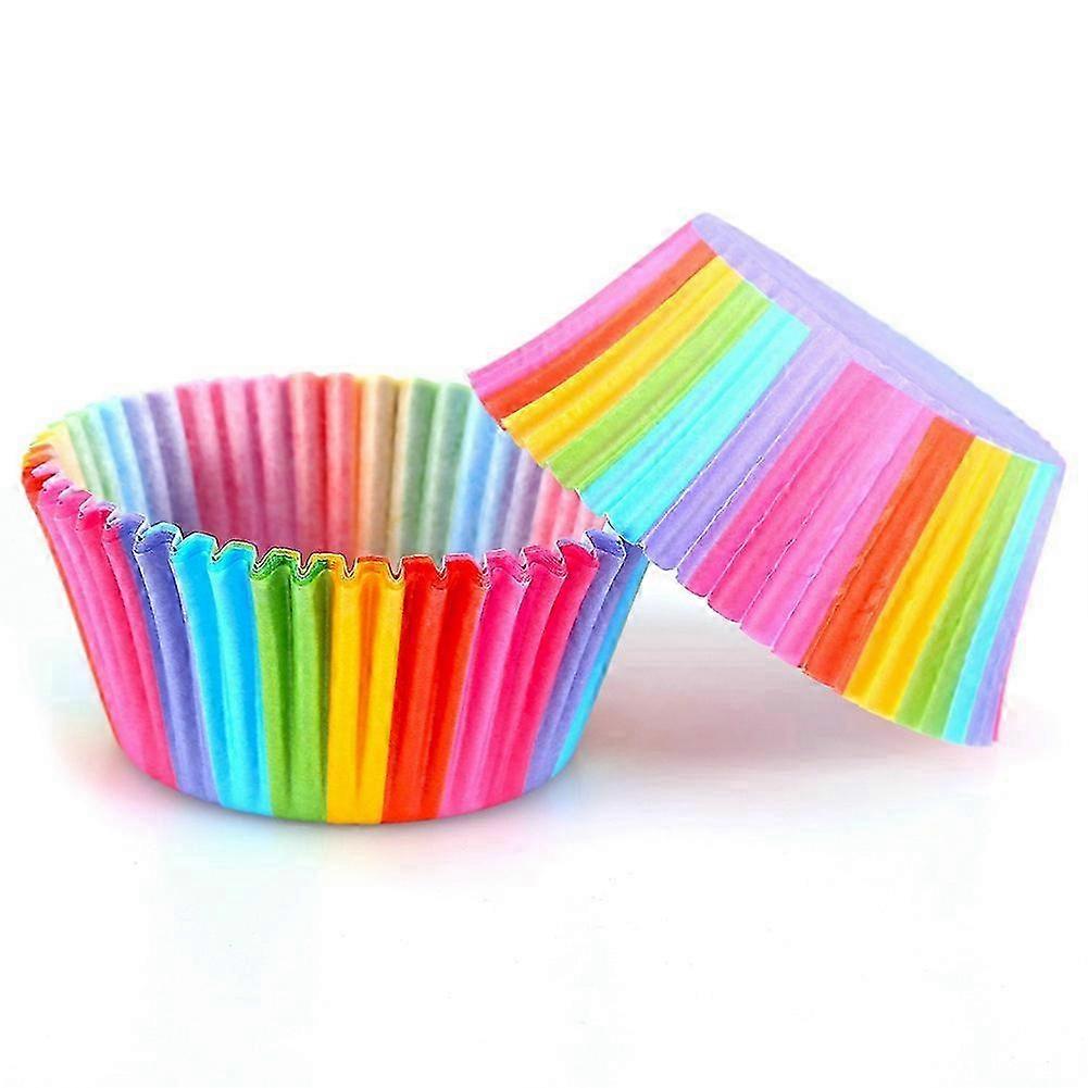 100 pcs Colorful Cupcake Liner Baking Cups Muffin Cases Cake Mold