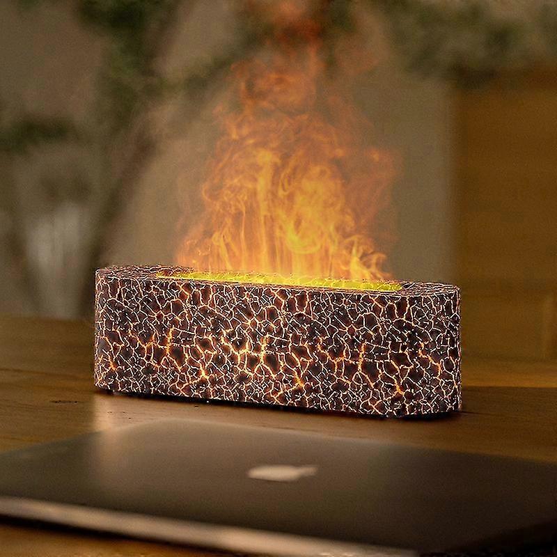 Flame Fire Diffuser Humidifier, 7 Color Changing Oil Diffuser, Ultra-Quiet Aromatherapy Diffuser for Large Room, Bedroom, Office