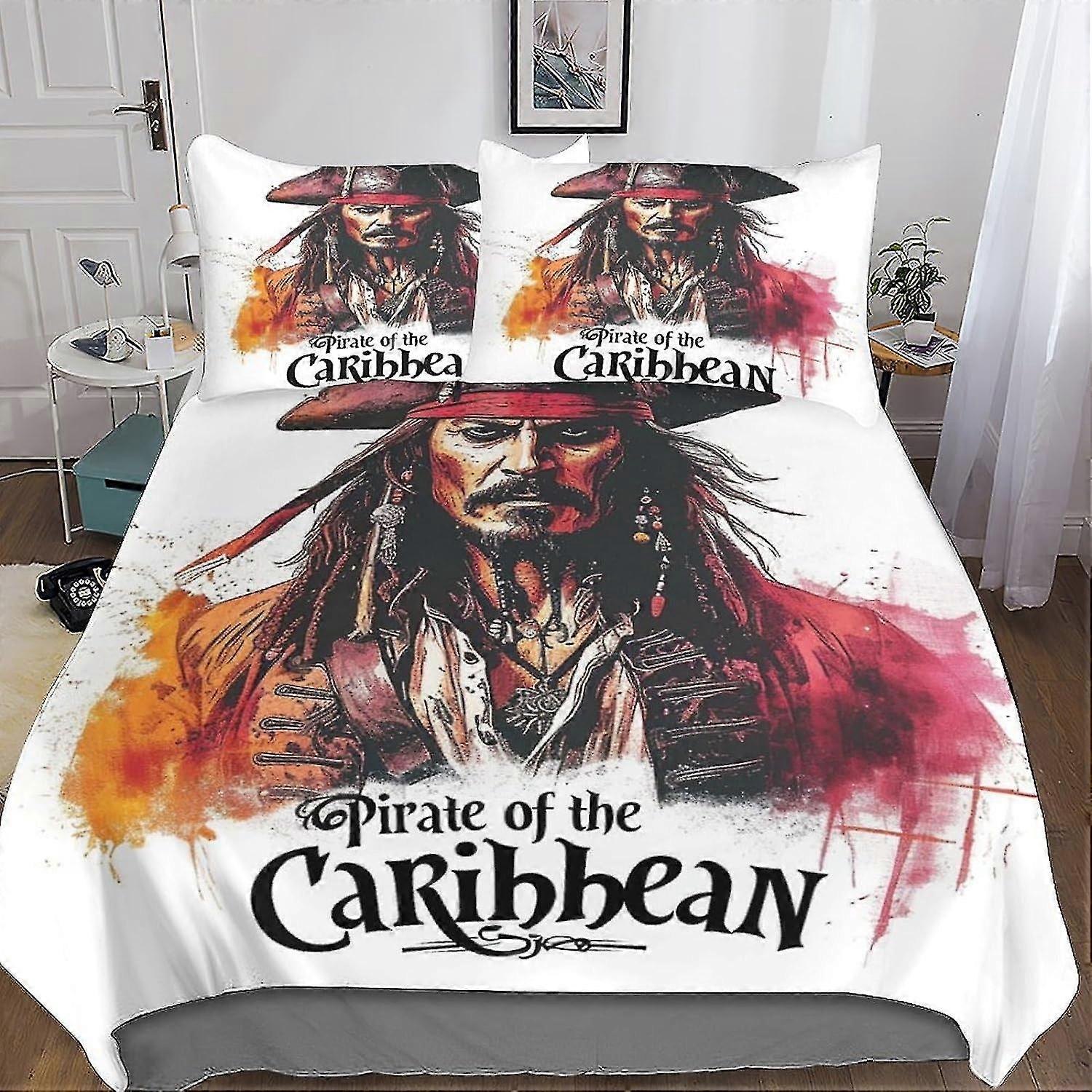 Premium 3-Piece Bedding Set with Hidden Zipper Closure - Movies Duvet Cover Set with Striking 3D Print and Pillows