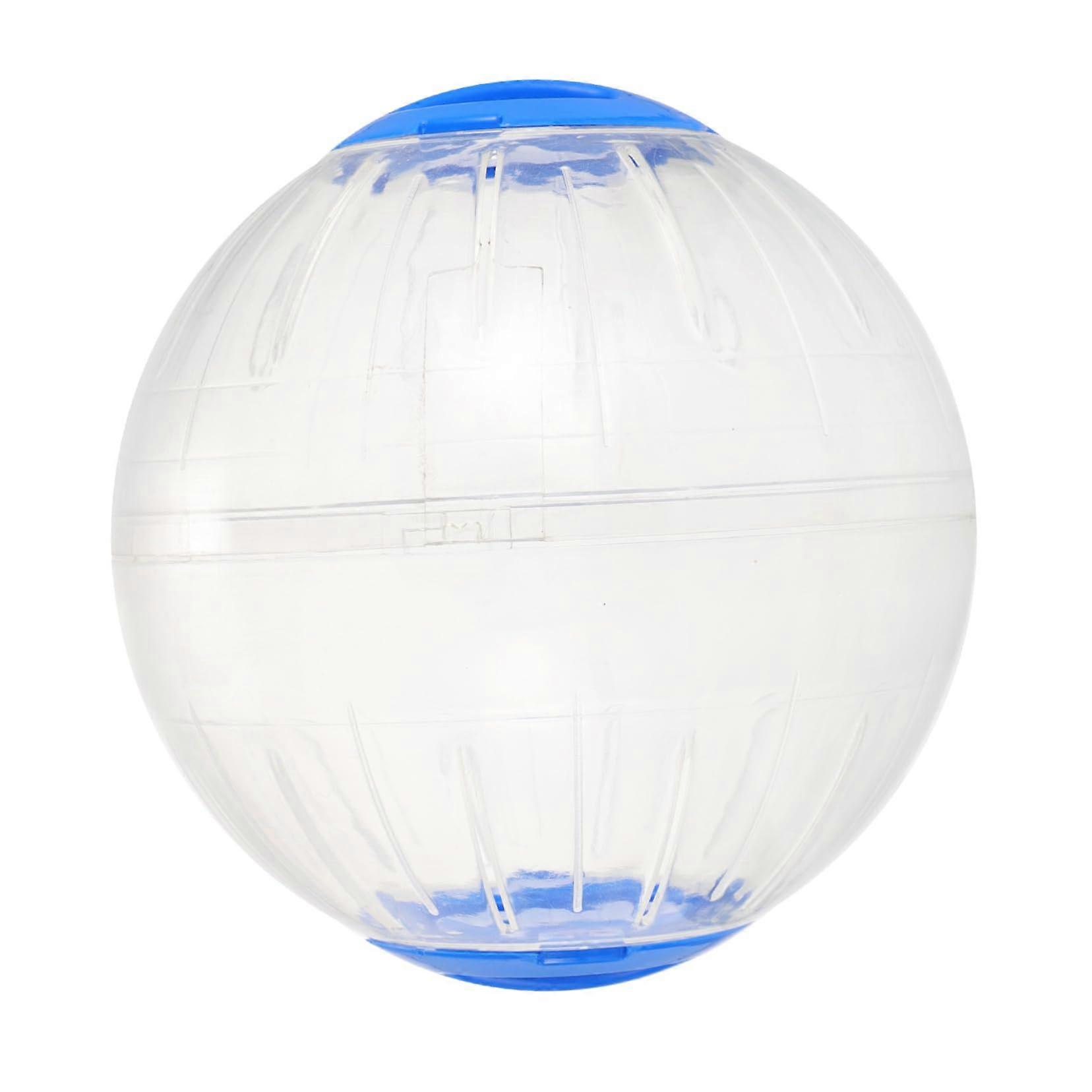 Hamster Running Ball Transparent Plastic Small Animal Jogging Ball Blue 7-Inch Exercise Wheel for Pet Hamster Cage