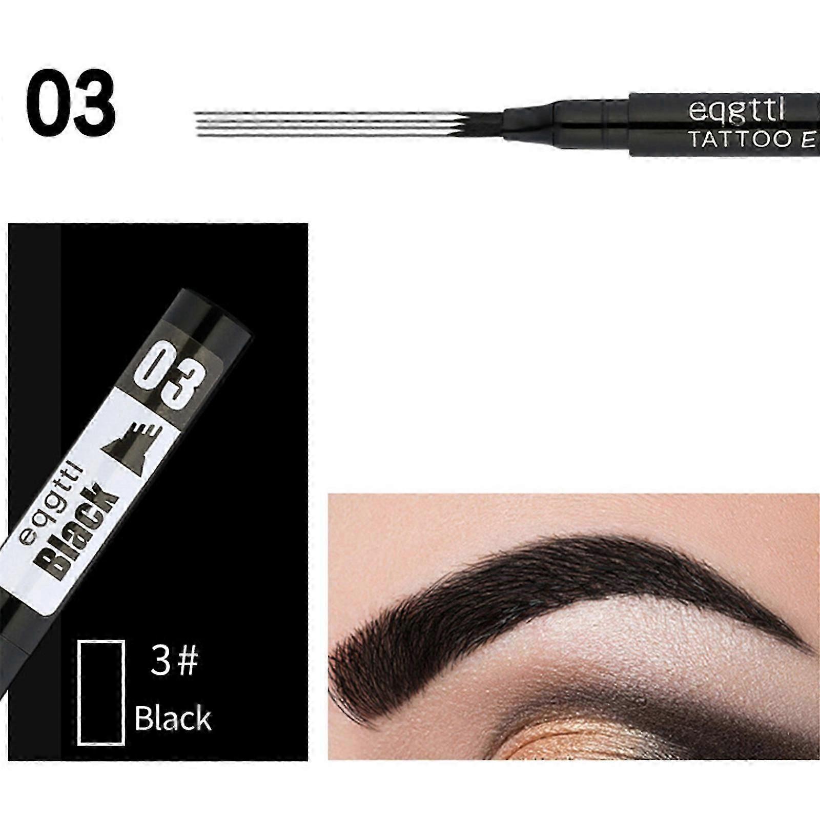 Eyebrow Microblading Pen, Microblading Eyebrow Pen Tattoo Pencil 4 Fork Tip, Waterproof Magic Eyebrow Pencil Microblading Eyebrow Pencil